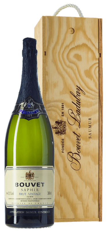 Crémant Saphir Saumur Brut 3,0 l Jeroboam in Holzkiste - Bouvet Ladubay