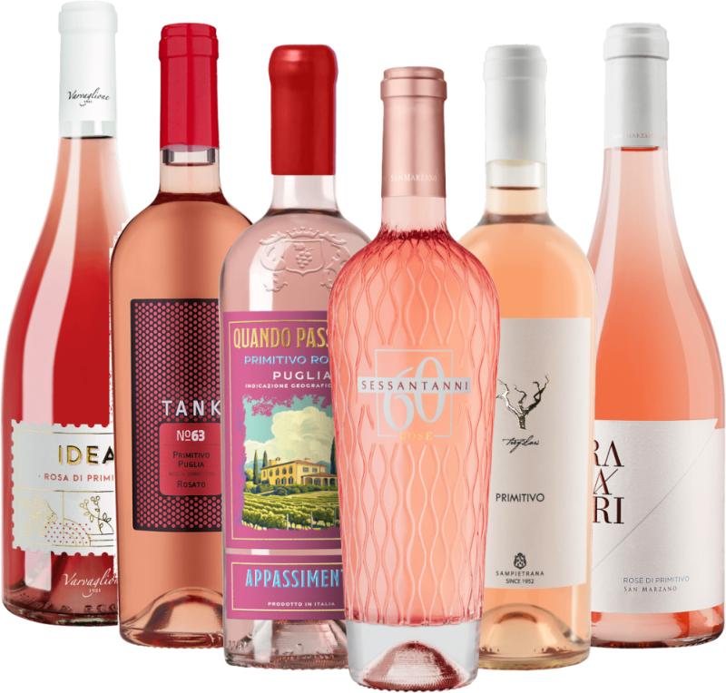 Rosé találkozik Primitivóval: Olaszországi bestseller válogatásunk – 6 palackos kóstolócsomag