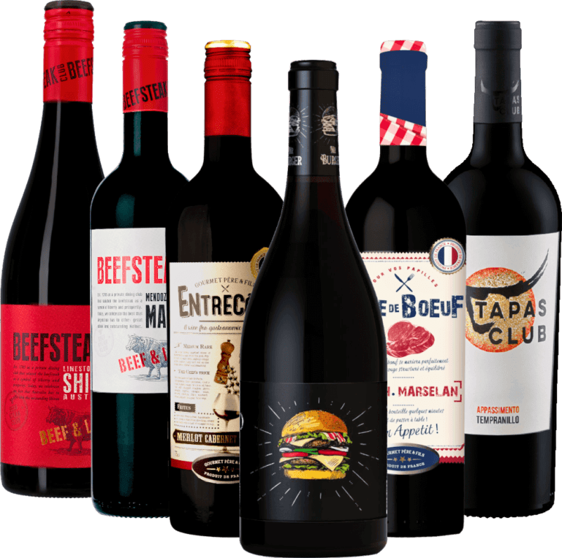 Rotwein zum Fleisch - 6x Probierpaket