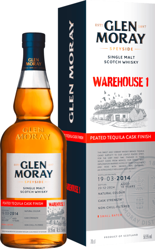 Warehouse 1 2014 Peated Tequila Cask Finish - Glen Moray
