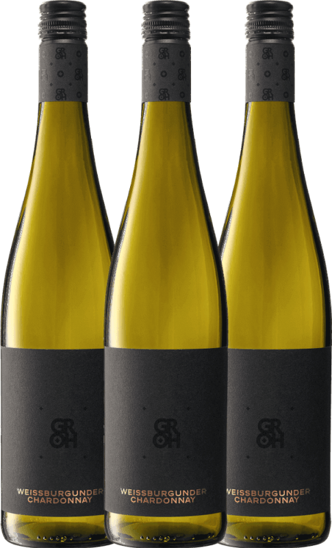 3er Vorteils-Weinpaket - Grohsartig Weißburgunder Chardonnay - Groh