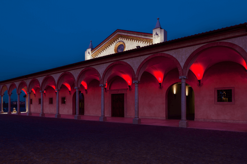 Das Gutshaus von Cà dei Frati - stimmungsvoll beleuchtet