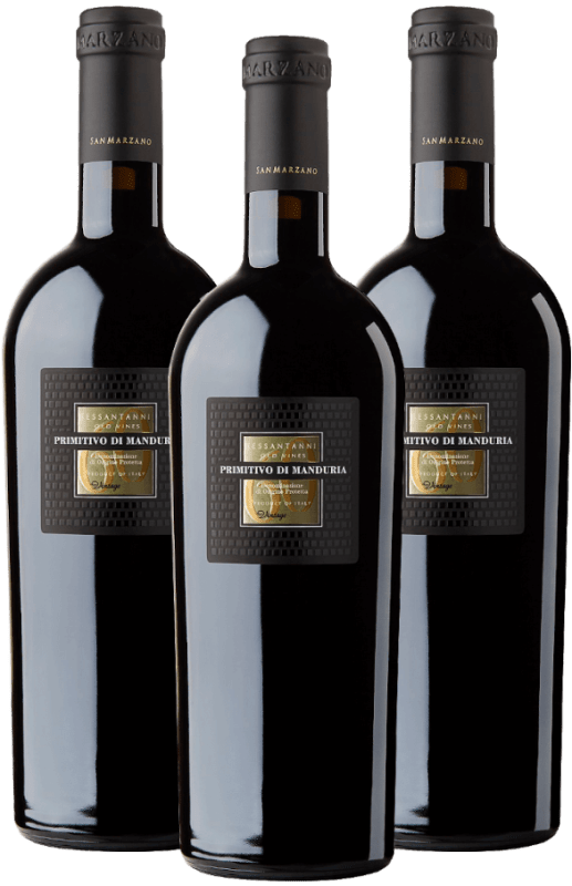 3er Vorteils-Weinpaket - Sessantanni Primitivo di Manduria DOC - Cantine San Marzano