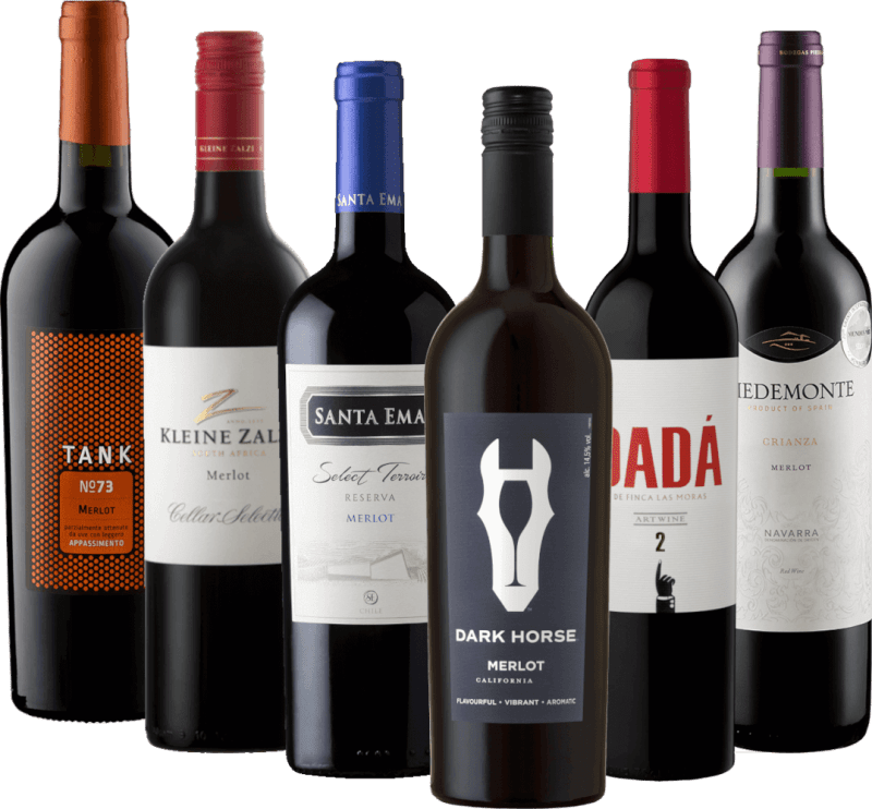 6x Rebsortenpaket - Mit Merlot um die Welt