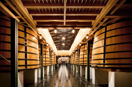 A Chateau Mouton Rothschild pincéjében A Chateau Mouton Rothschild pincéjében
