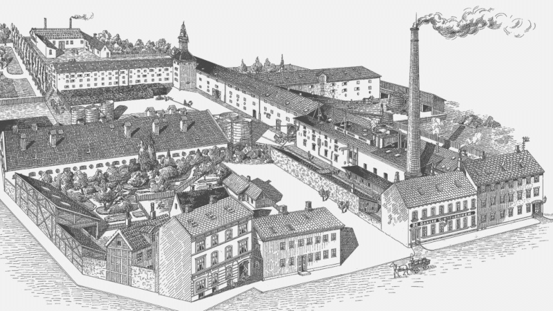 Henius Fabrik in der Urbansgade in Aalborg