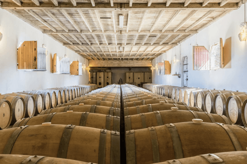 Im Keller von Château Caillou Im Keller von Château Caillou