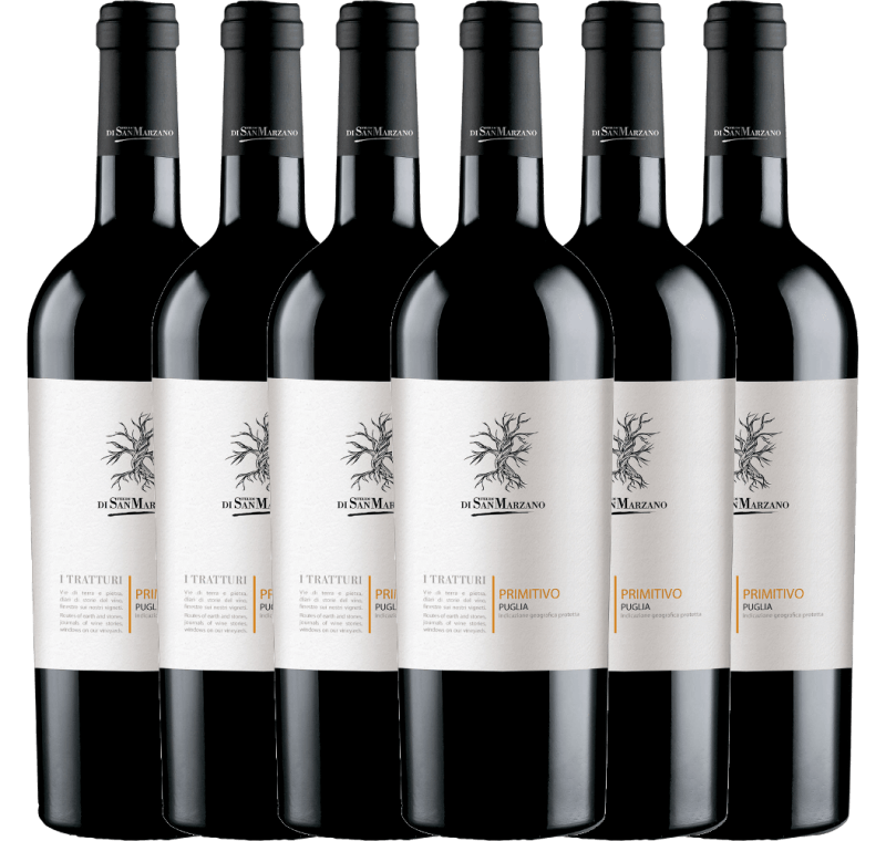 6er Vorteils-Weinpaket - I Tratturi Primitivo - Cantine San Marzano